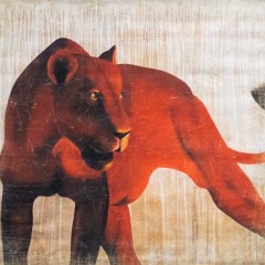 RED LIONESS (120x120cm)